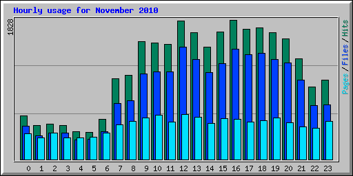 Hourly usage for November 2010