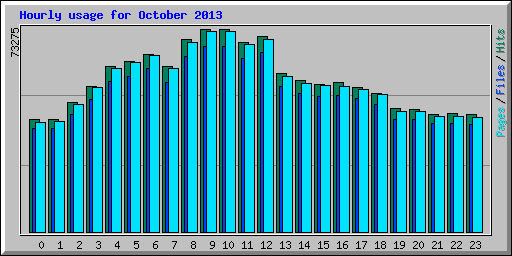 Hourly usage for October 2013
