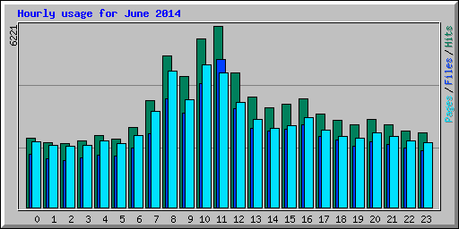 Hourly usage for June 2014