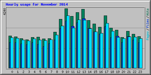 Hourly usage for November 2014